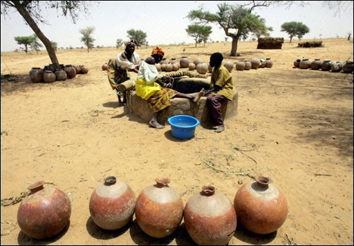droogte: de putten staan leeg. AFP